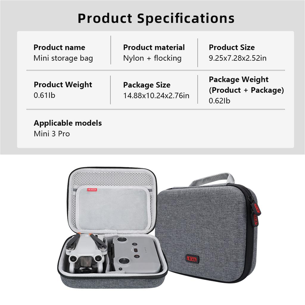 (H0826)Сумка для хранения для DJI Mini 3 Pro Drone Body Remote Control Handbag Плечевая сумка Портативная дорожная сумка Аксессуар для дрона