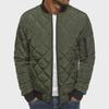 Men's Solid Color Quilted Cotton Jacket with Stand Collar - 2023 Winter Edition
