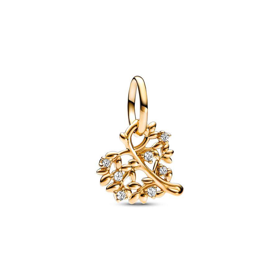 Gold Plated Sparkling Family Tree Charm Bead Fit Original Bracelet Fine Jewelry Cherry Blossom Love Letter Envelope Dangle