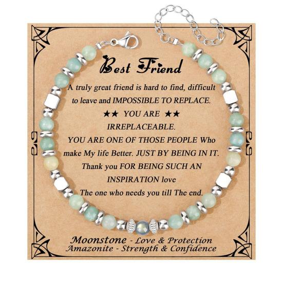 Inspirational Healing Bracelets Gifts for Women, Sunflower Natural Stone Beads Bracelet, Adjustable Cord Jewelry for Birthday, Anniversary Gifts