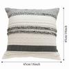 Textured Design Boho Throw Pillow Covers 18x18 Inch Textured Striped Cushion Case  Living Room