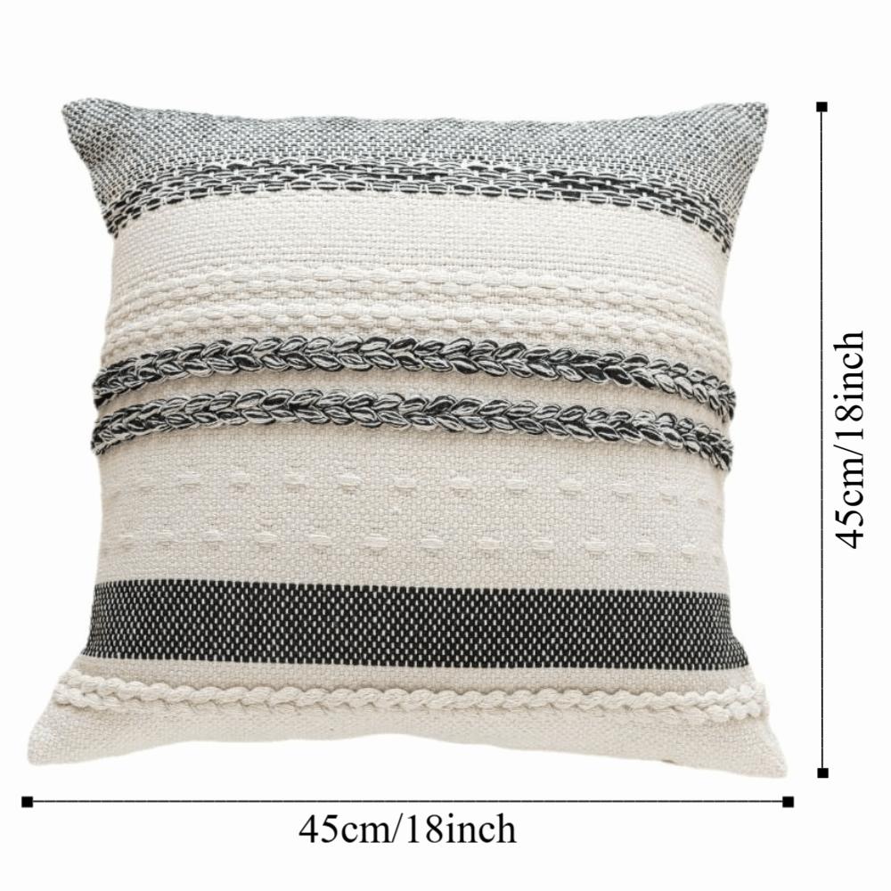 Декоративные наволочки 18x18 дюймов, полосатый узор, большие диванные подушки, спальня
