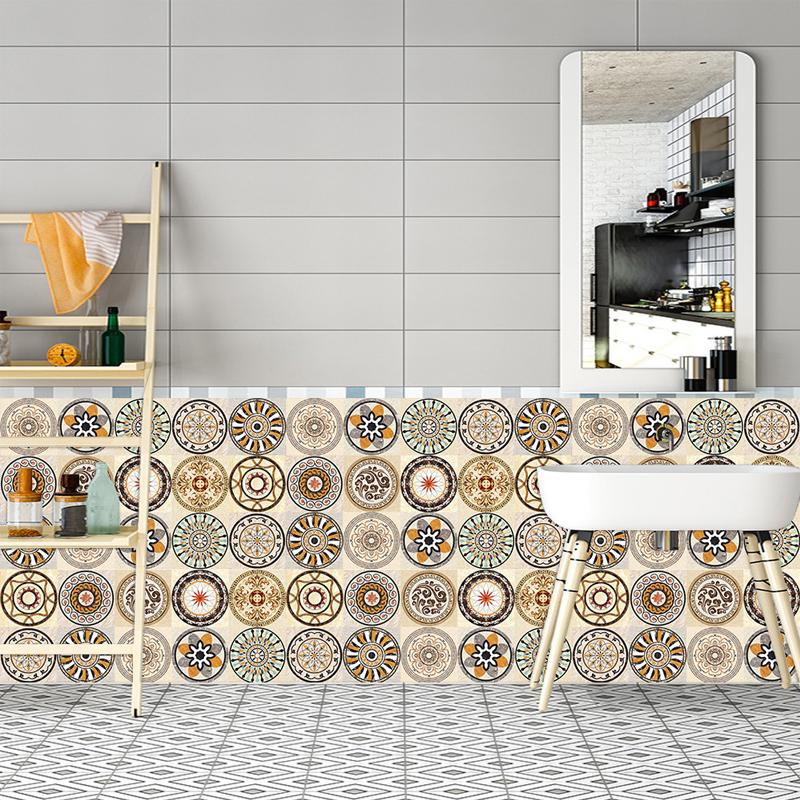 10 шт., кухонные украшения, плитка, наклейки, стикер на стену, водонепроницаемый цветок, плитка, домашний декор