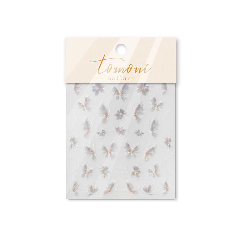 Наклейка для ногтей в форме бабочки Авроры, клей для улучшения реалистичности, стереоскопический маникюрный салон своими руками