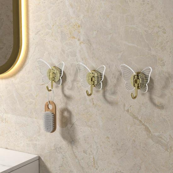 Wall Storage Hook Strong Adhesive Removeable No Mark Left Damage-free Punch-free Anti-slip Moisture-proof Waterproof Organization Hook