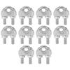 10pcs 3/16 Inch M4 Stainless Steel Wire Rope Cable Clip Clamp U Bolt Saddle Fastener