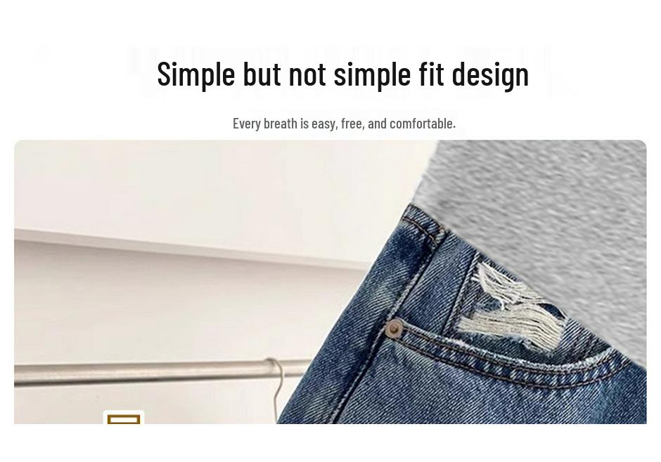 Женские рваные джинсовые шорты для беременных - Лето 2026 Легкие, Большие размеры, Свободный крой, Стильные широкие штанины, Стройный дизайн пять точек