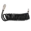 3 Meters Recoil Air Hose Black Reinforced Abrasion Resistant Inflator Extension Tube with Bend Restrictor for Air