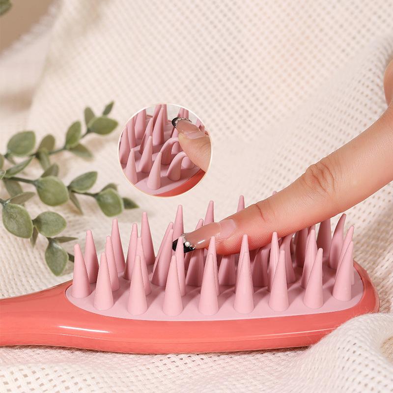 Силиконовая воздушная подушечка для расчески, бытовой массажер для кожи головы, для мужчин и женщин, для сухого и влажного использования, щетка для мытья шампунем с длинной ручкой