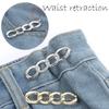 Simple Detachable Pants Clips Adjustable Waist Buckle Nail-free Metal Pins Button for Girls Jeans Waist Tightener