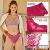 FINTOO 3PCS/Set Sexy V Waist Floral Lace Women Panties Perspective Underwear Thongs Brazilian Briefs Lingerie Comfort Female Underpants