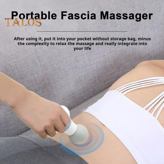 Ручной массажер для тела, ударный массажер для глубоких тканей, мышцы с 6 скоростями, перезаряжаемый от USB, портативный электрический массажер для мышц