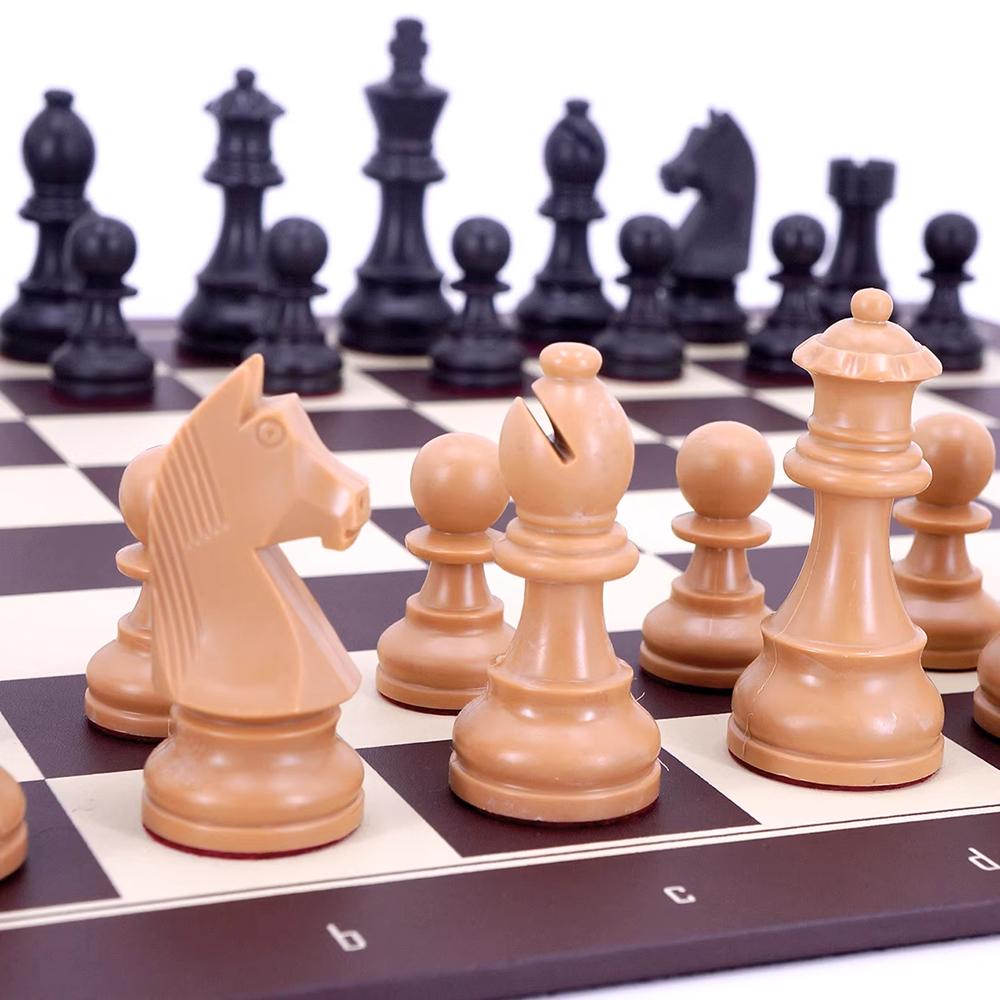 Large Luxury Chess Set Professional Board Games Handmade Abs Chess Pieces Portable Foldable Chessboard Family Table Game Gifts
