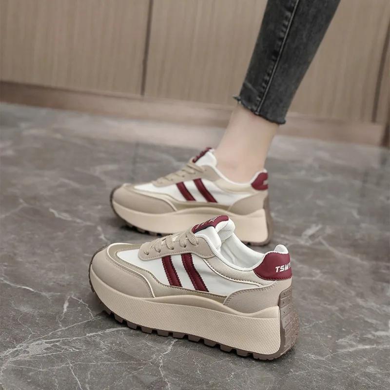 Модные женские кроссовки 2024 года, осень, новые роскошные дизайнерские повседневные туфли для женщин, нескользящие кроссовки для бега на открытом воздухе на платформе Tenis De Mujer