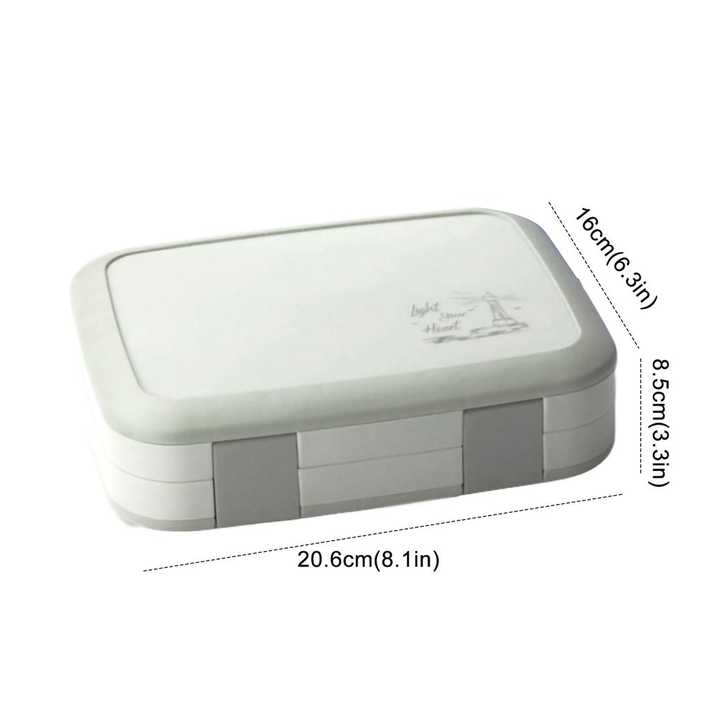 4/5 Squares Multifunctional Leak-Proof Bento Box Portable Lunch Sealed Salad Fruit Tableware Box Picnic Food Storage Container