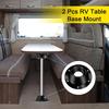 2 Pcs Aluminum RV Table Base Mount RV Dinette Table And Floor Mount Base 6 Mounting Holes Camper Table Leg Base With Mounting Screws For RV Boat