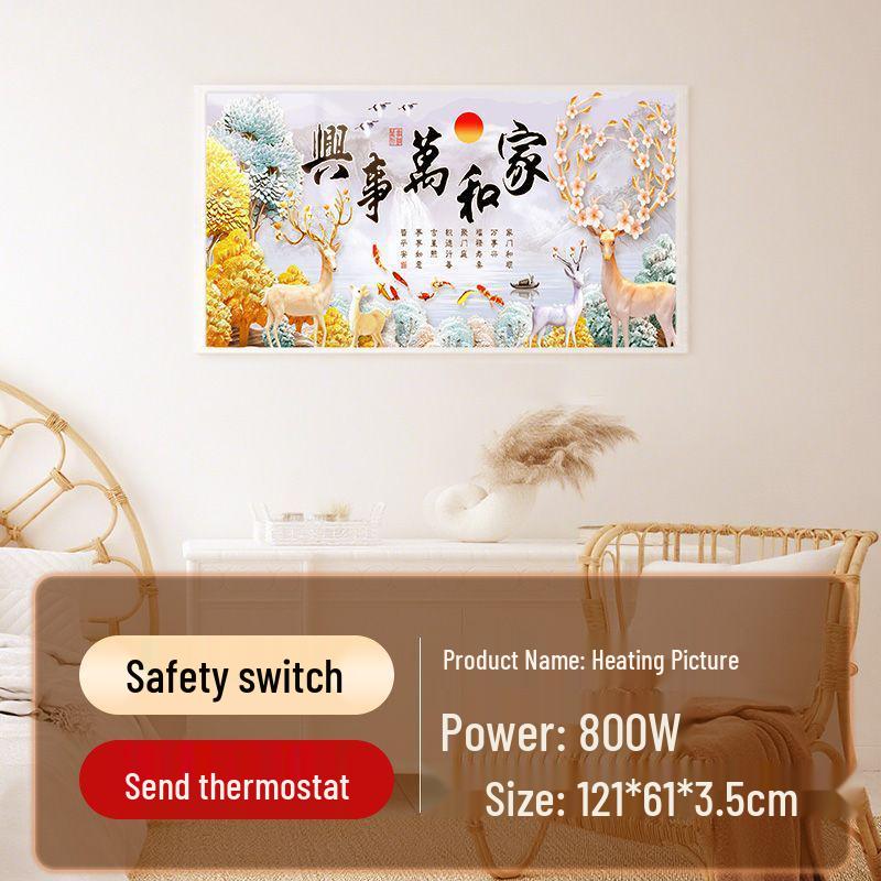 Графеновый Углеродный Кристаллический Настенный Электрический Обогреватель: Энергосберегающий радиатор в стиле фрески