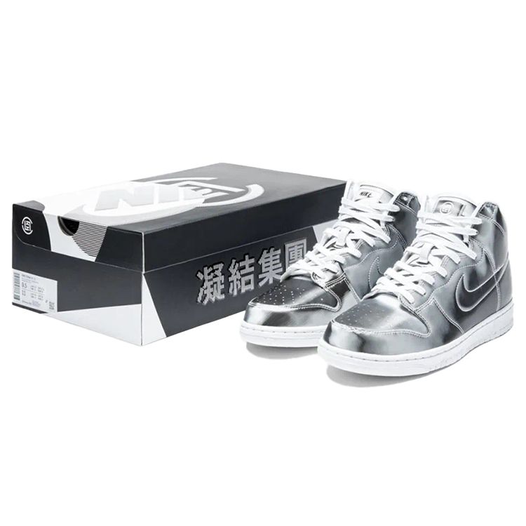 CLOT x Nike Dunk High Flux Унисекс Кроссовки Серебристый DH4444-900