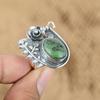 Oval Ruby Zoisite Gemstone 925 Silver Anniversary Flower Promise Ring Jewelry