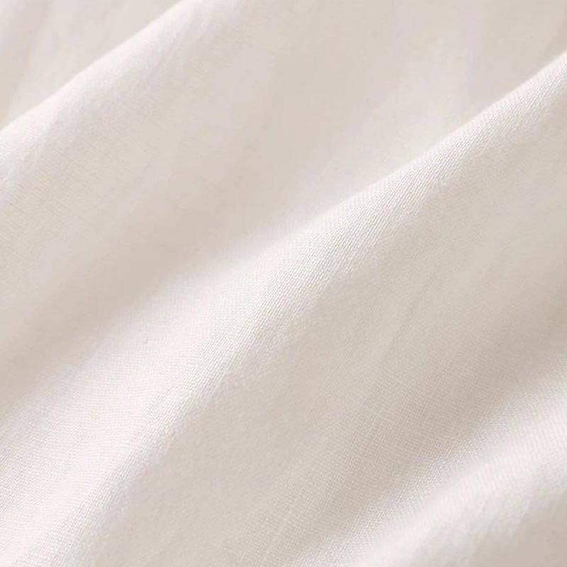 1PC Elastic Waist Straight Tube Pants Cotton Linen Wide Leg Pants Trousers Pants Women Loose Soft