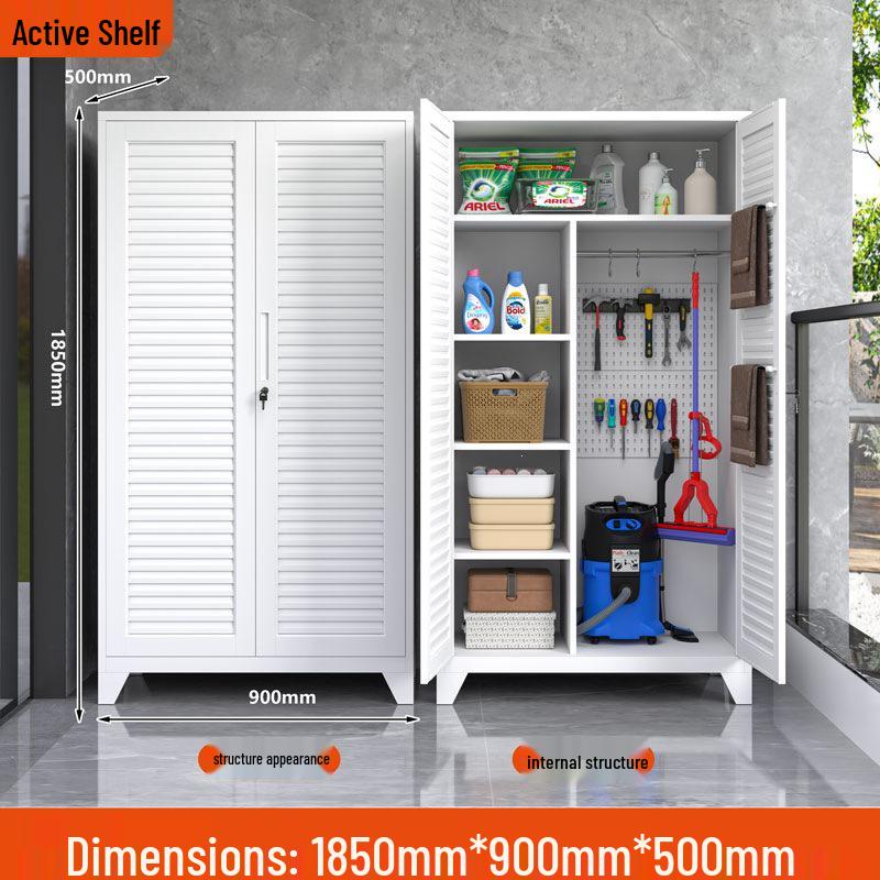 Outdoor Waterproof Storage Cabinet for Garden, Balcony, and Courtyard Tools and Sundries