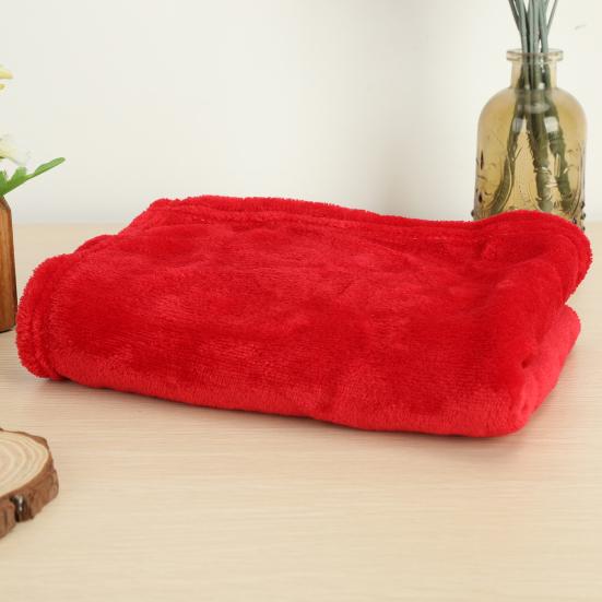 Coral Fleece Blankets Super Soft Shaggy Universal Solid-color Fleece Blankets for Sofa
