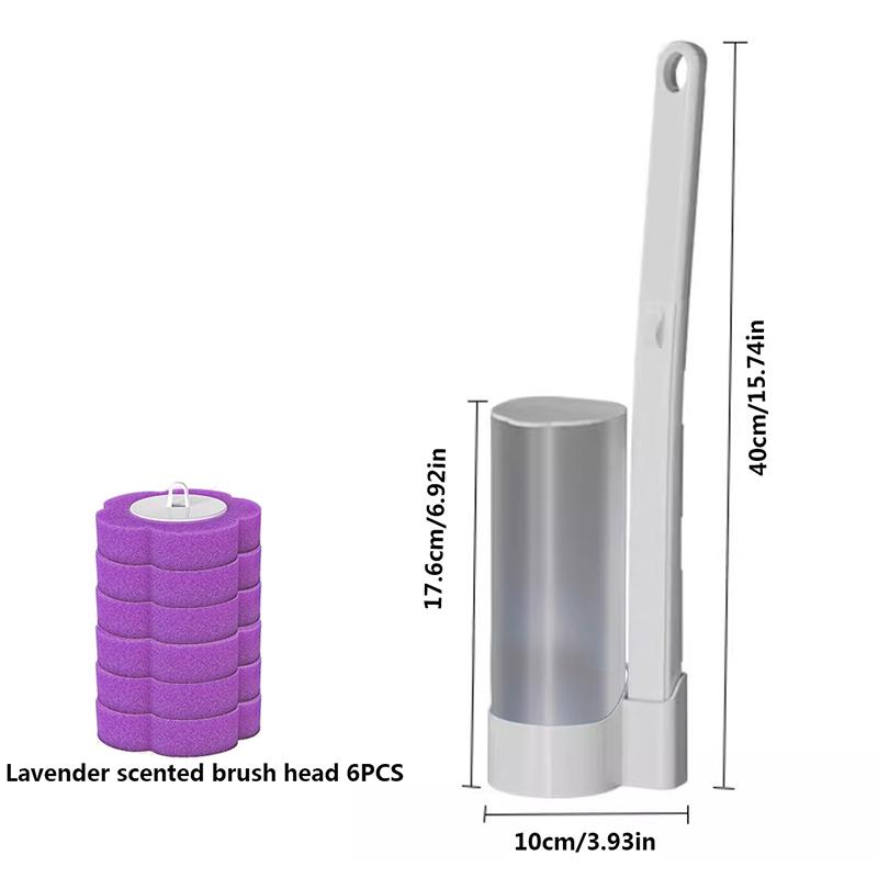 Disposable Toilet Brush Replacement Brush Head Cleaning Brush Kit Toilet Bowl Brush Long Handle Wall-mounted Wc Accessories Tool