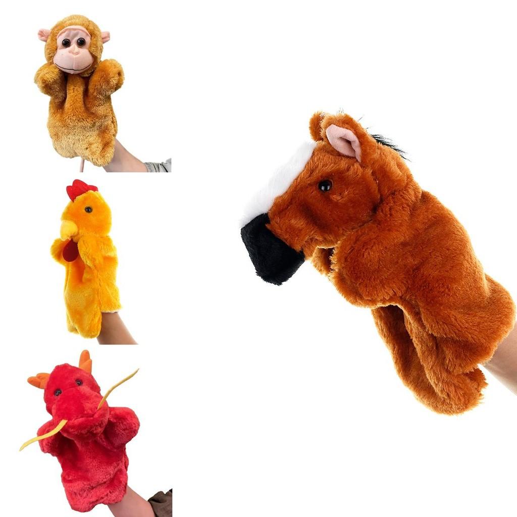 Zodiac Animals Plush Puppets Collection With Customizable Design For Nursery Performance Activities
