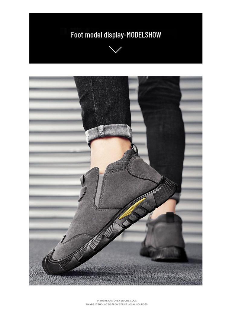 Northeast Men's Winter Fur-Lined Snow Boots: Non-Slip, Thick Cotton, Stylish Sports Footwear