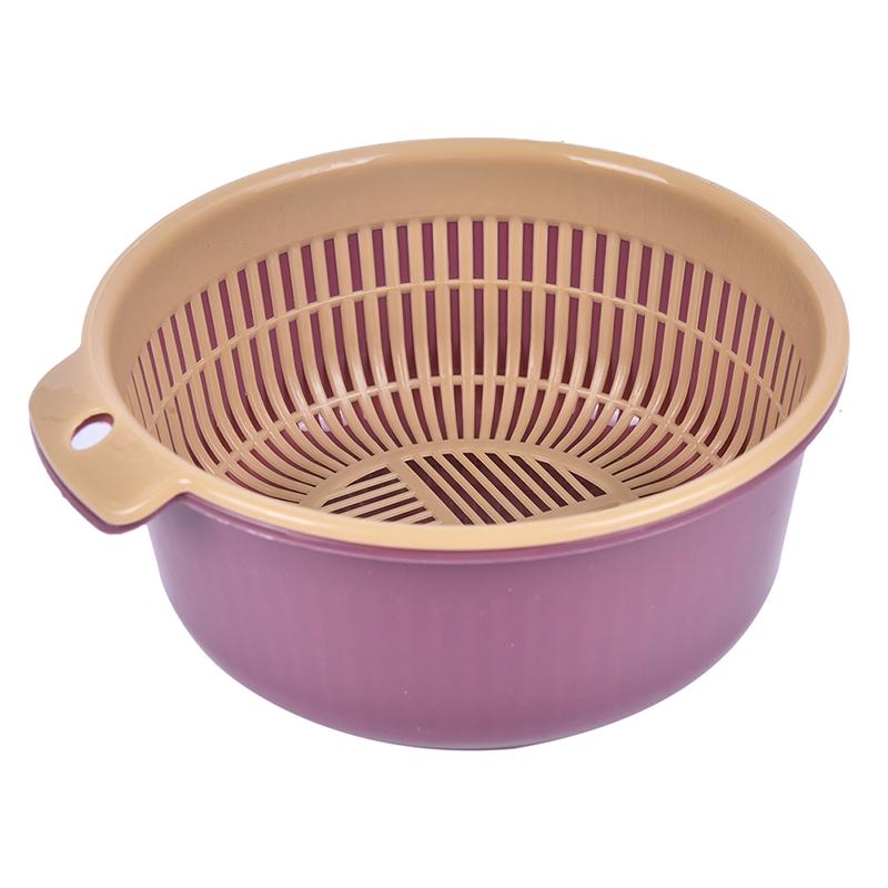 Портативная съемная двухслойная полая корзина для мытья фруктов и овощей