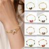Multicolor Zircon Flower Bracelet Dreamy Aesthetic Flower Rhinestone Bracelet  Women