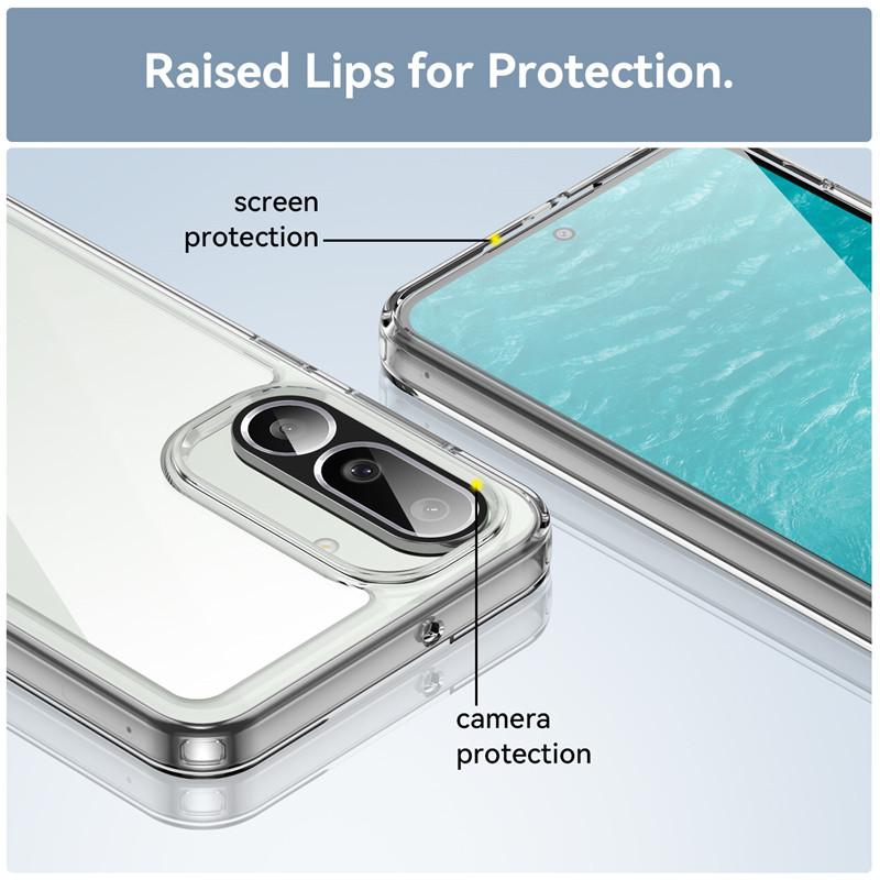 Чехол для Samsung Galaxy M56 5G Чехол для Samsung Galaxy M56 5G Противоударный Прозрачный ПК + ТПУ Силиконовый Защитный Чехол для Телефона Samsung M56