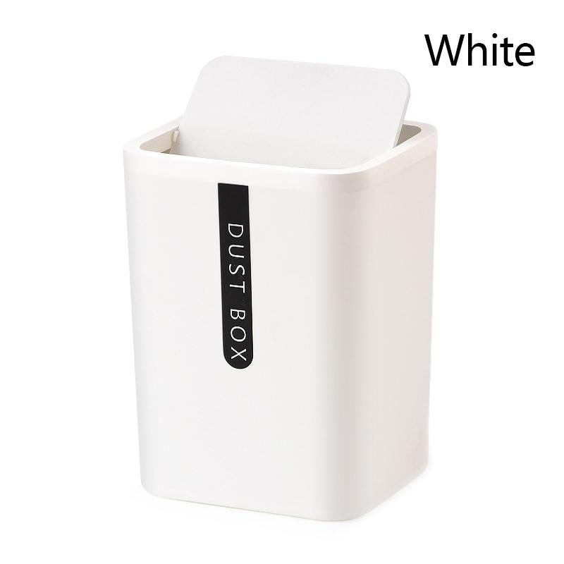 Мини-мусорное ведро, небольшой мусорный бак, легкий, экономит место, бочка для всякой всячины, вращающаяся на 360 градусов, крышка для хранения