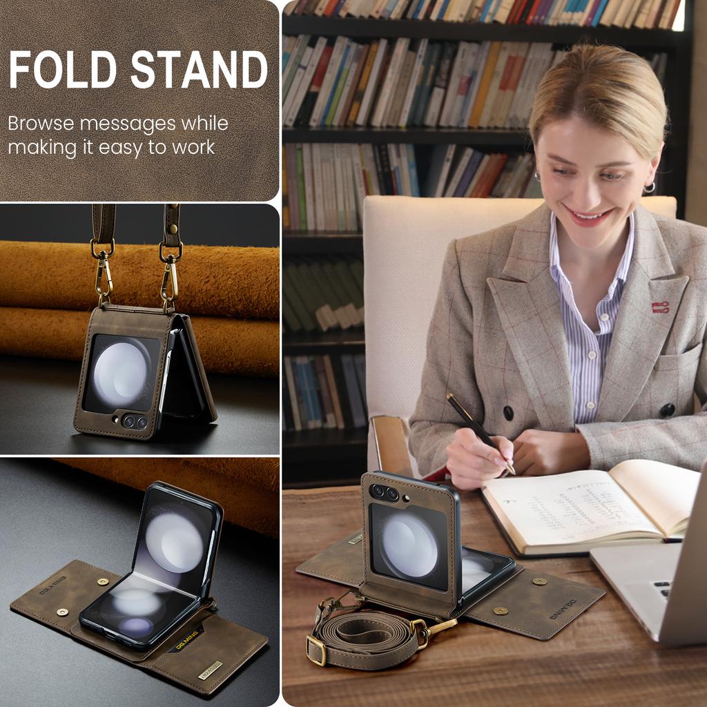 Для samsung z flip5 нескользящий чехол-кошелек для телефона, аксессуары для Samsung Galaxy Z Flip 5 Flip5 5G, защитный чехол для слота для карт