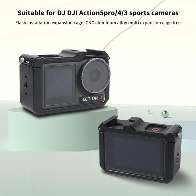 Спортивная камера металлическая защитная рамка для клетки кролика Dji Action 5 Pro/4/3 быстросъемное крепление для камеры Dji Action 5 Pro