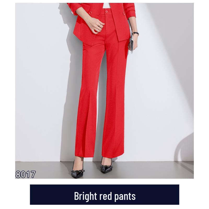 Женский высококлассный белый костюмный набор для осени/зимы - Элегантная деловая формальная одежда