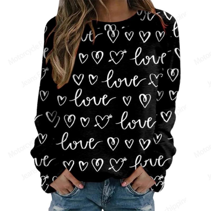 Толстовка с принтом Love Heart 3D, женская мода, толстовки с круглым вырезом и графическим принтом, толстовки на Хэллоуин, подарок на День святого Валентина, толстовка, пальто, фестиваль