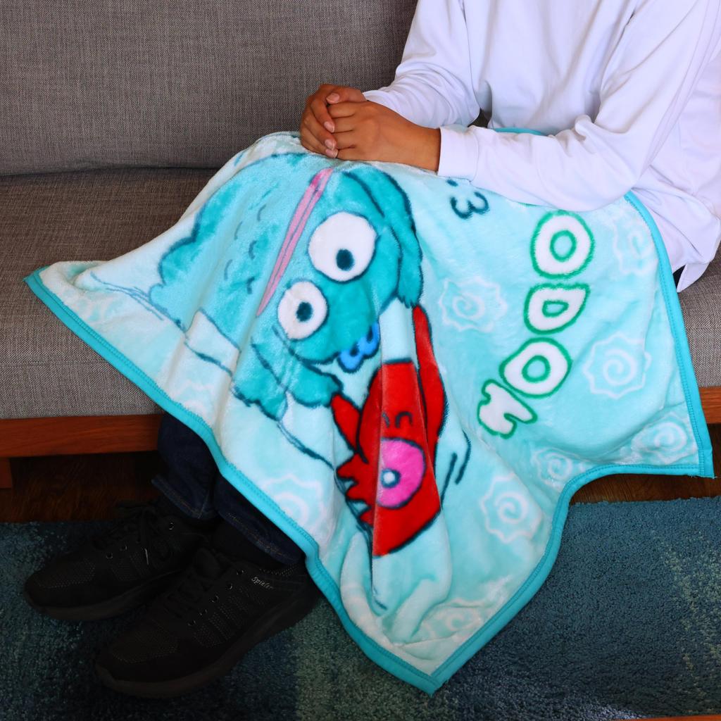 Marushin Sanrio Hangyodon Hangyodon and Sayuri Polyester Winter Product 3805001200 Blanket, Mayer, Cute, Fluffy, Stylish, Warmer, Number