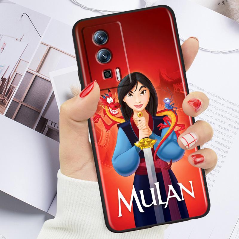 Аниме Девушка Мулан Крутой Чехол Для Телефона Xiaomi Redmi 9A 9C 9AT 10C 9 9T 10 12C 13C 8 12 K60 A1 K50 K40 5G Черный