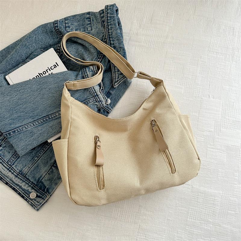 Большая вместительная модная повседневная сумка, весенняя универсальная сумка через плечо и подмышку, простая однотонная сумка-тоут