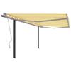 День и Ночь - День и Ночь Ручная выдвижная маркиза с желтыми и белыми опорами 4,5х3,5 м