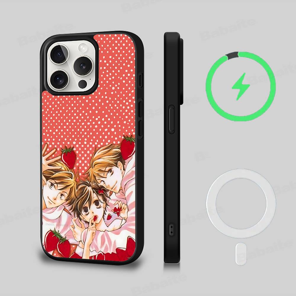Магнитный чехол для телефона Ouran High School Host Club для iPhone 17 16 15 14 13 12 Mini 11 Pro Max Plus Для чехла Magsafe