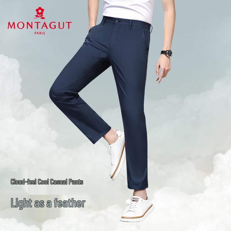 MONTAGUT Men's Tencel Blend Cooling Casual Trousers