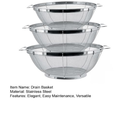 3 шт. Корзина-дуршлаг для пасты из нержавеющей стали, сетчатые дуршлаги с ручками, быстро сливающие воду, для кухни, для промывки и слива