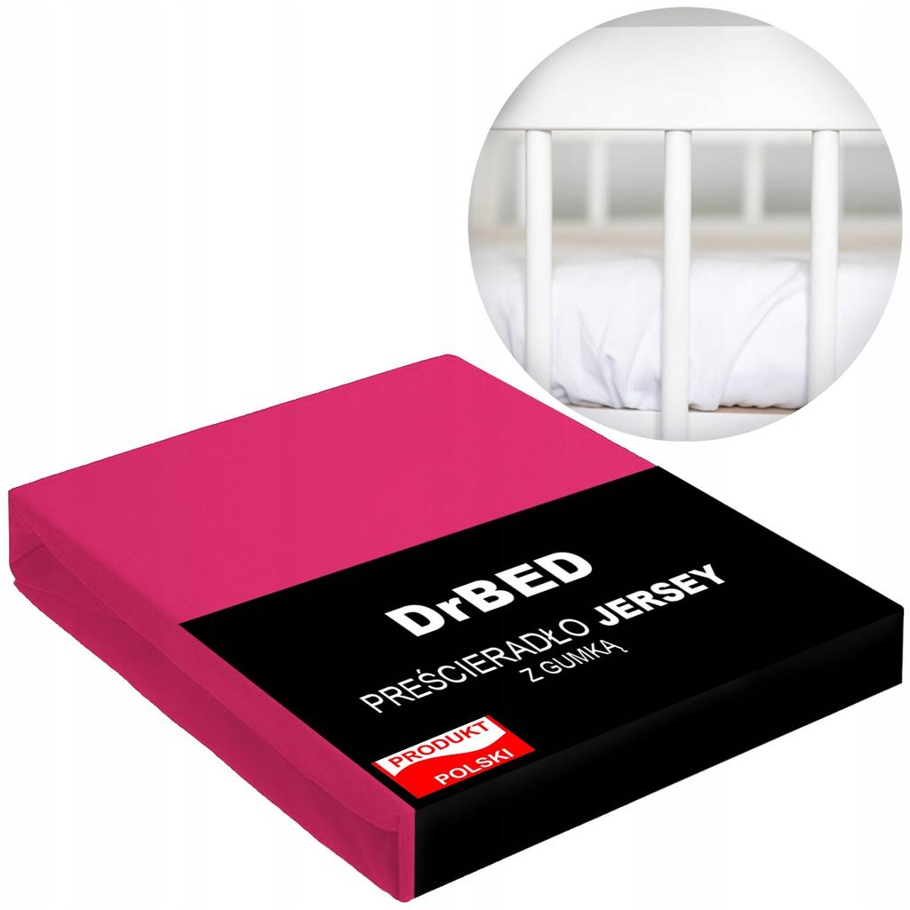 Jersey Crib Sheet 120x60 with Elastic Band, BREATHABLE, Pink, Polish