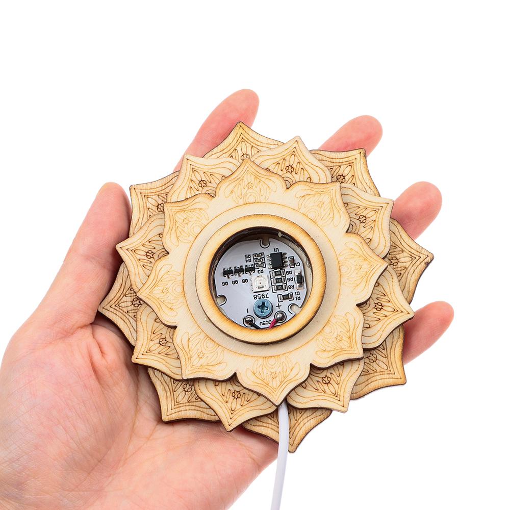 Light Lotus Shape Natural Stones Sphere Holder Home Decoration Crystal Ball Base Crystal Ball Stand