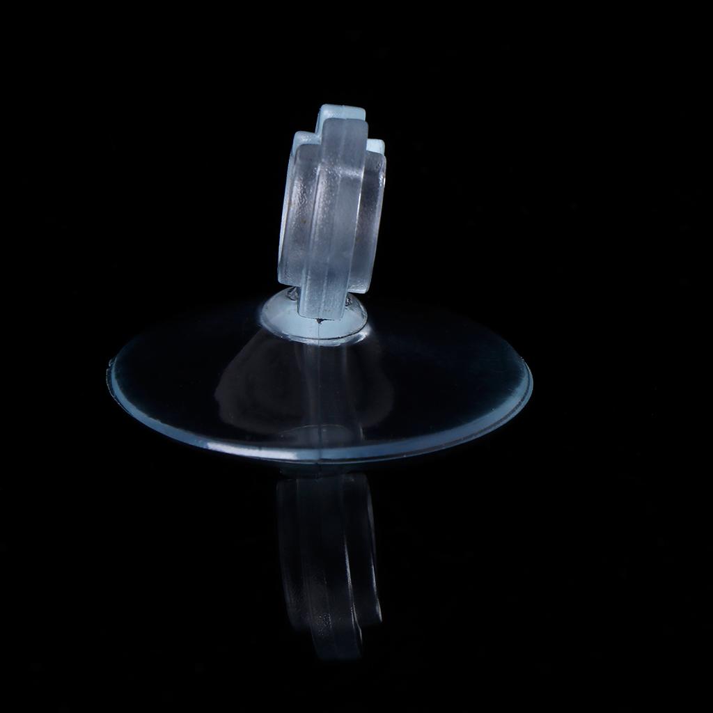 10-Pack Aquarium Suction Cups with Unremovable Clips 3cm Dia. Clear Soft Plastic Sucker for Fixing Fish for Tank Hose