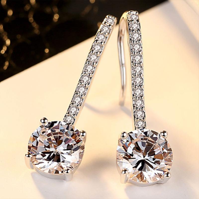 BELLA BOX Женские серьги, роскошные инкрустированные камнями CZ, простые и элегантные женские аксессуары, свадебные трендовые серьги 2021, ювелирные изделия