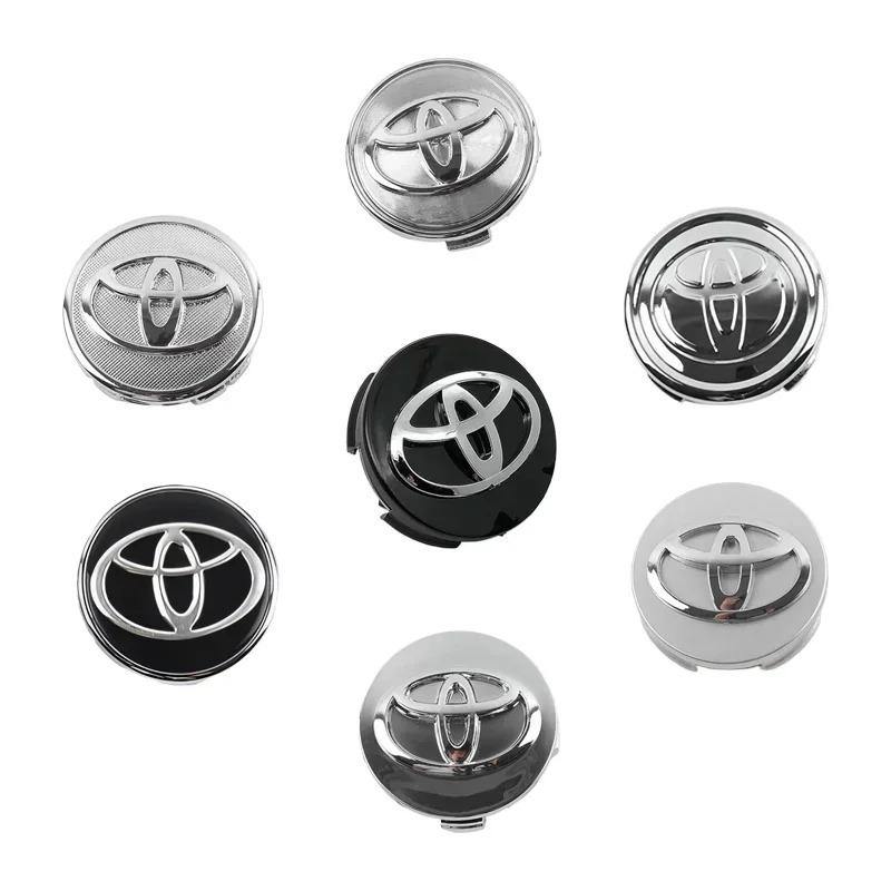 NBNQ8 Car Wheel Center Hub Cap Logo Stickers Rim Cover Emblem Styling for Toyota Hilux Land Corolla Supra Rav4 Prado Prius Aqua Camry
