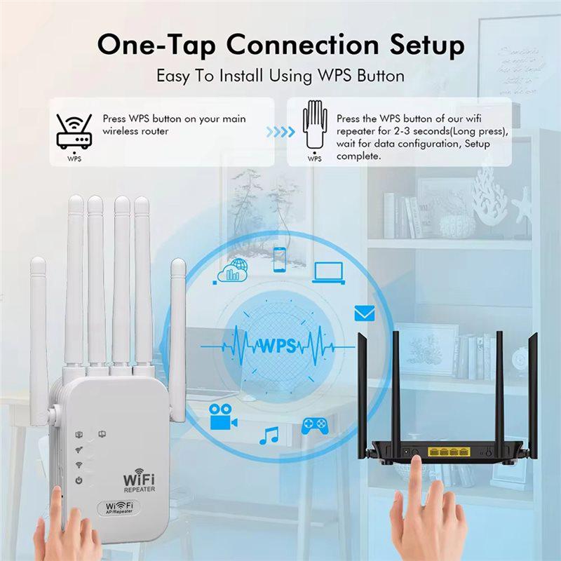 Двухсетевой интерфейс Wi-Fi 6 Повторитель Усилитель Сигнала Роутер 300 Мбит/с Усилитель Сигнала Усилитель Сотовой Связи